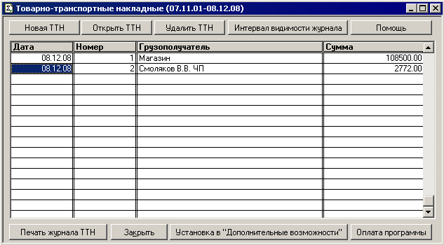 Журнал ТТН